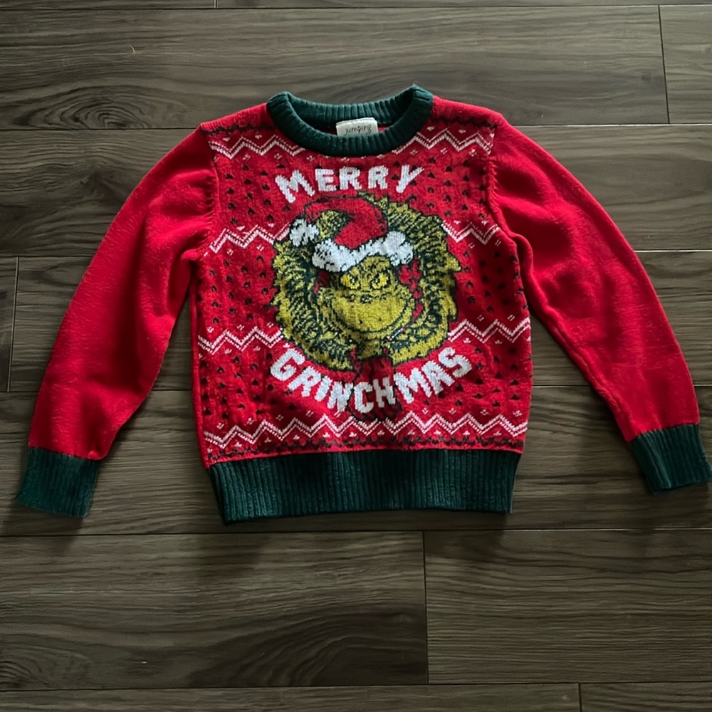Merry Grinchmas boys sweater